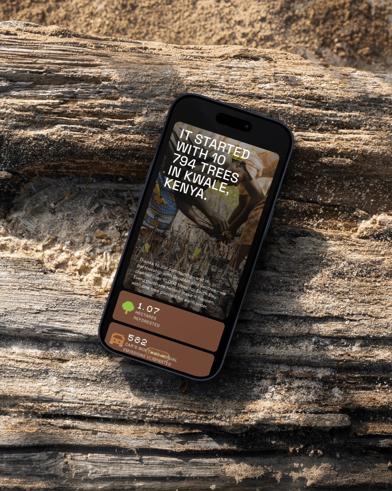 HRVST digital placement mockup