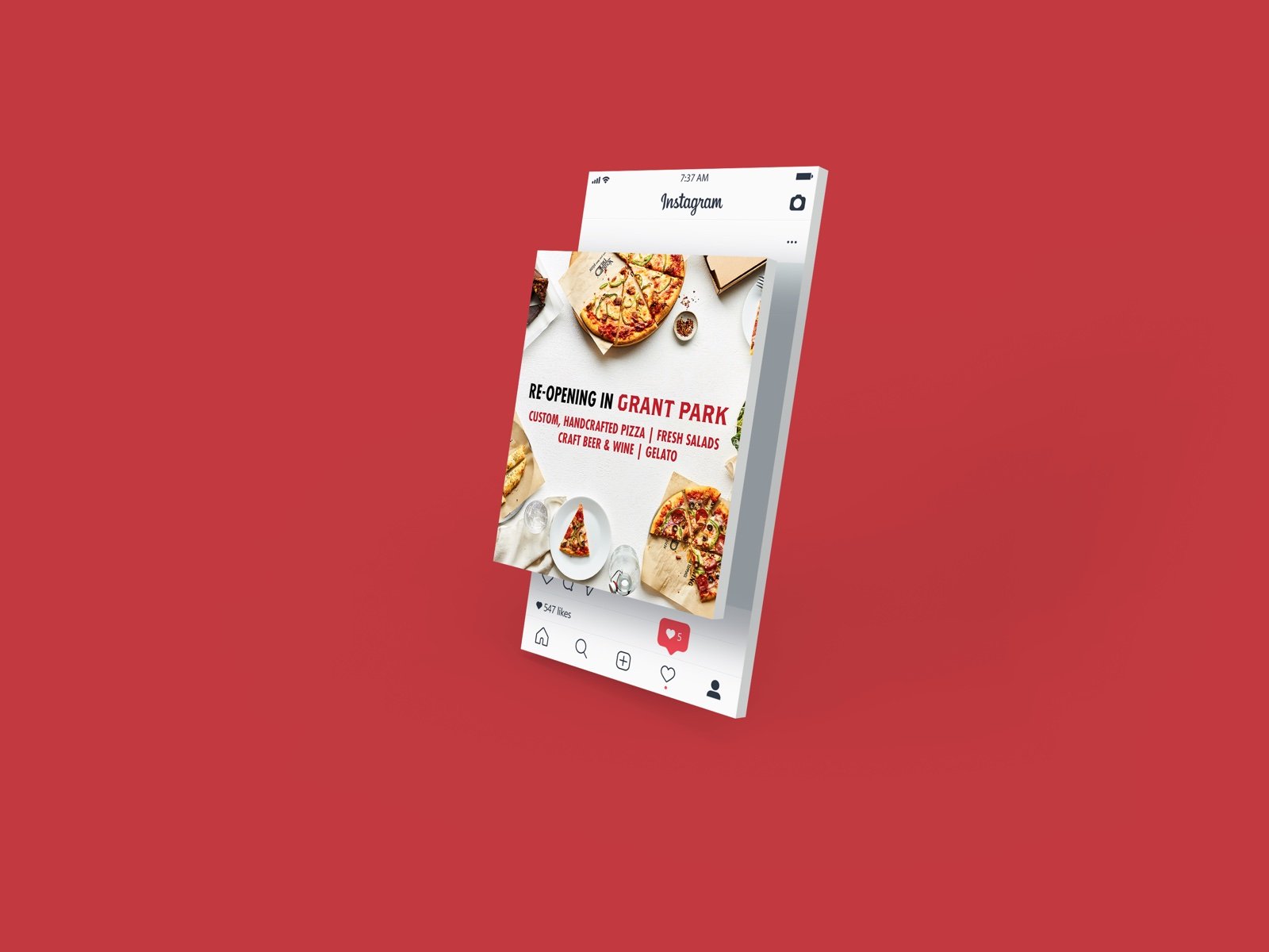 Your Pie reopening promotional flyer